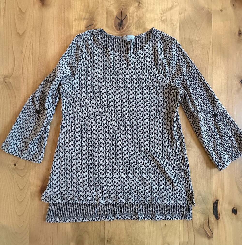 Habitat Clothes To Live In Textured 3/4 Sleeve Blouse Medium